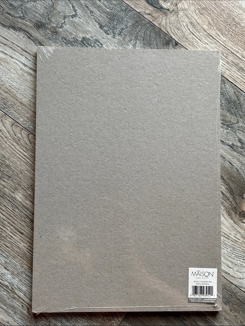 BRAND NEW MAISON Weekly Planner Pad — Gray Cover